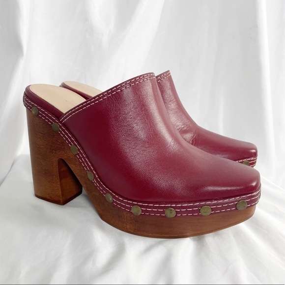 Jacquemus Les Sabots Leather Clog Mule Red - Picture 1 of 11